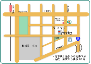 アヴァカススクールの地図